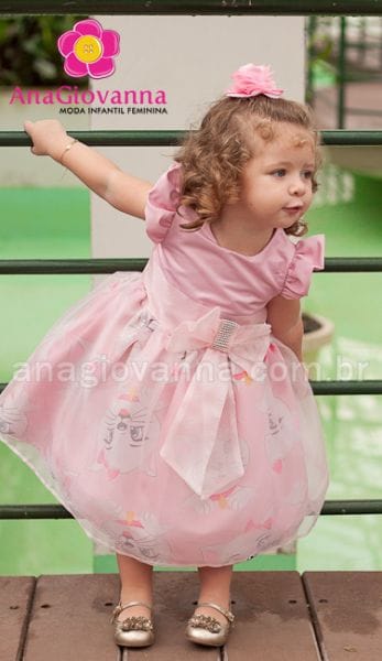 Vestido para Festa Infantil Gatinha Marie