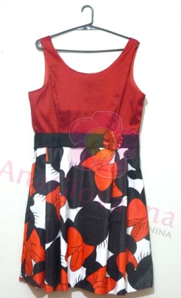 Vestido Adulto Minnie Vermelha