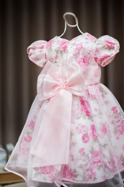 Vestido de Princesa infantil Floral com Organza