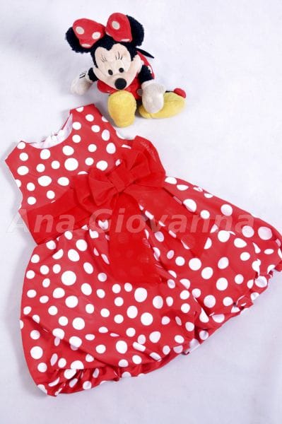 Vestido Infantil Minnie Vermelha