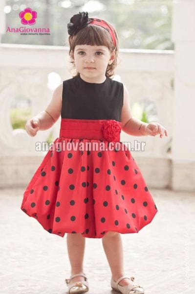 Vestido Infantil da Joaninha Baby