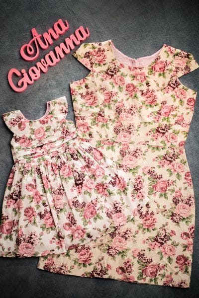 Vestidos Me e Filha Floral Rosa para Festa