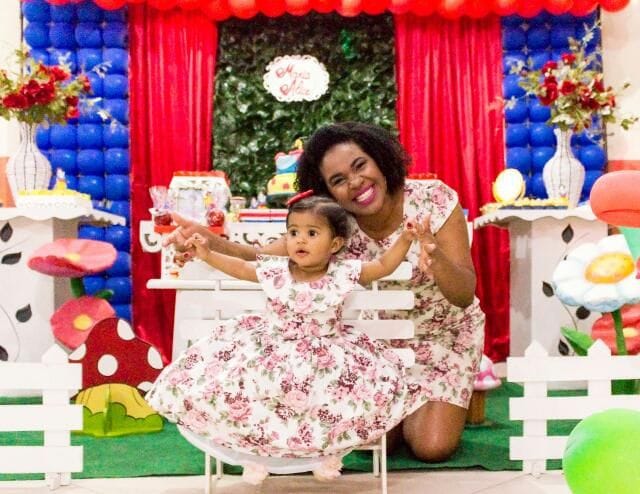 Vestidos Me e Filha Floral Rosa para Festa