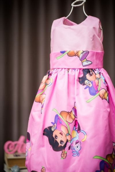 Vestido Dora Aventureira infantil para festa