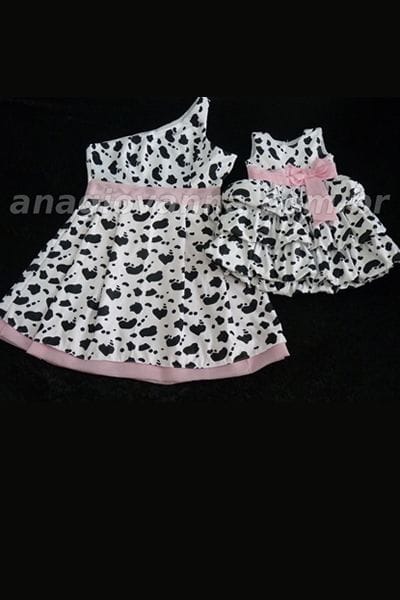 Vestidos Me e Filha Fazendinha Rosa