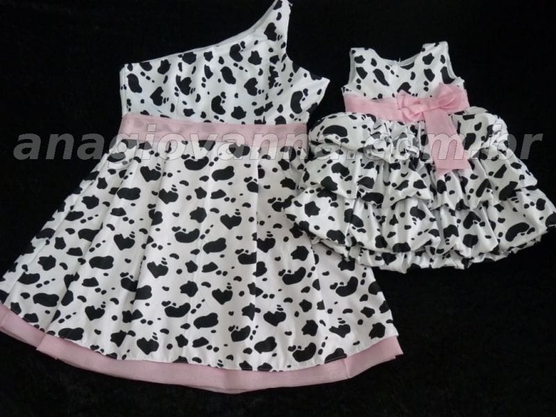 Vestidos Me e Filha Fazendinha Rosa