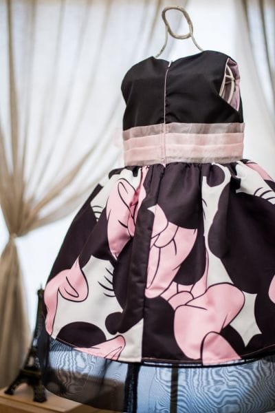 Vestido da Minnie rosa com preto