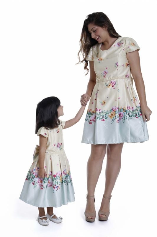 Vestidos Tal Me Tal Filha Jardim Encantado Floral