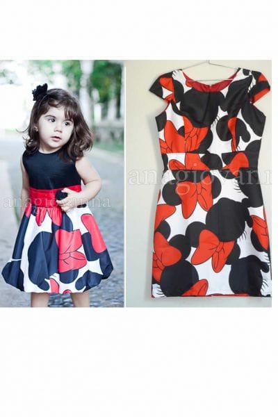 Vestidos Me e Filha Minnie