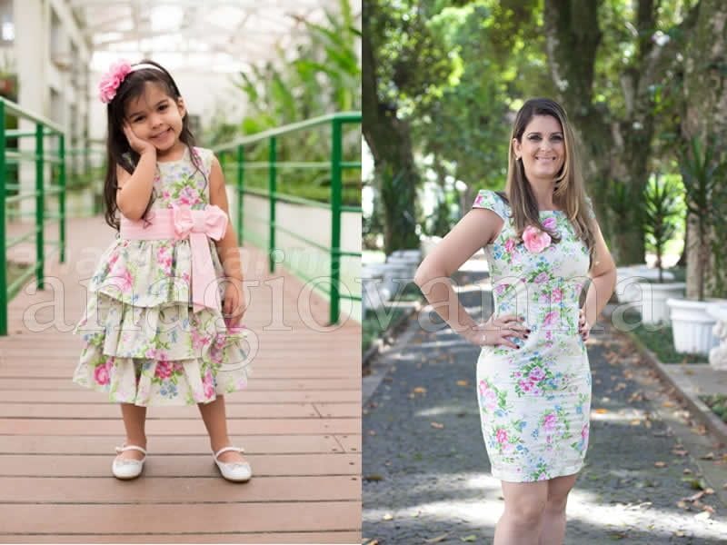 Vestidos Tal Me Tal Filha Floral Verde