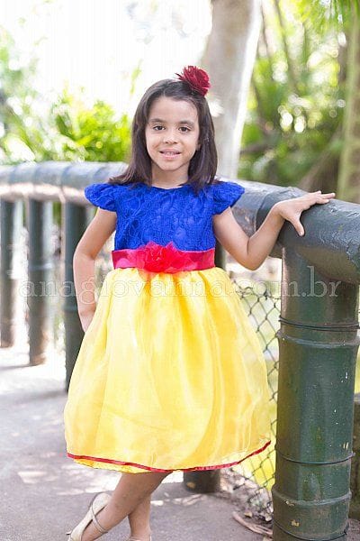 Vestido para Festa Infantil da Branca de Neve