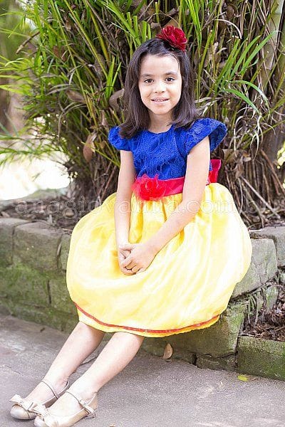 Vestido para Festa Infantil da Branca de Neve