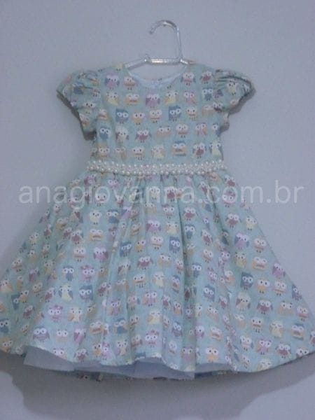 Vestido Infantil Corujinhas