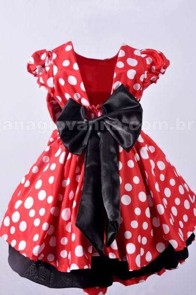 Vestido Aniversrio Minnie Vermelha para Festa Infantil