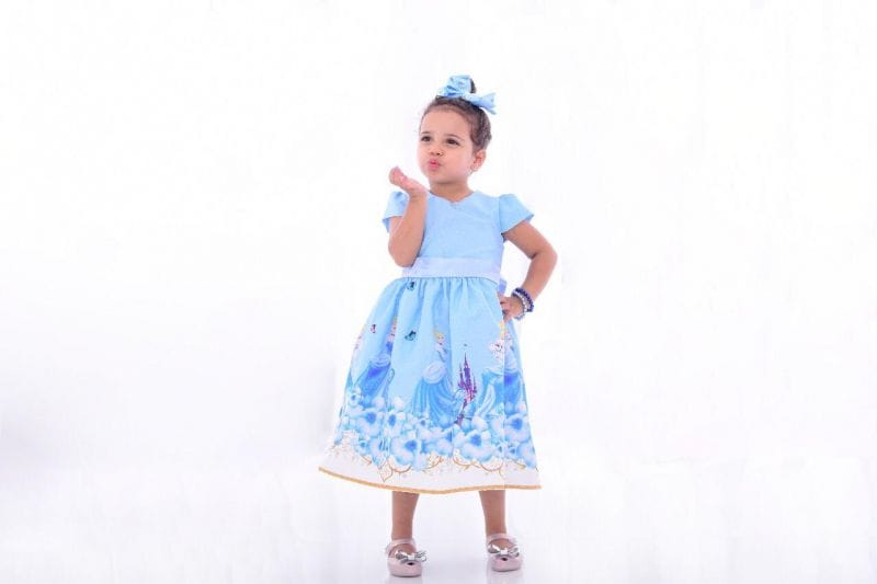 Vestido infantil Cinderela para festa