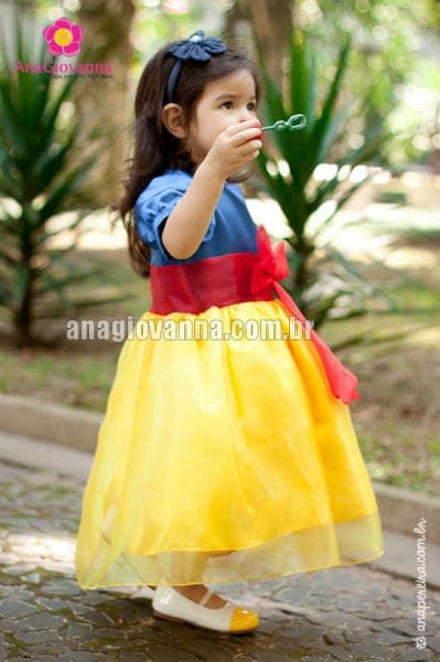 Vestido de festa Branca de Neve infantil