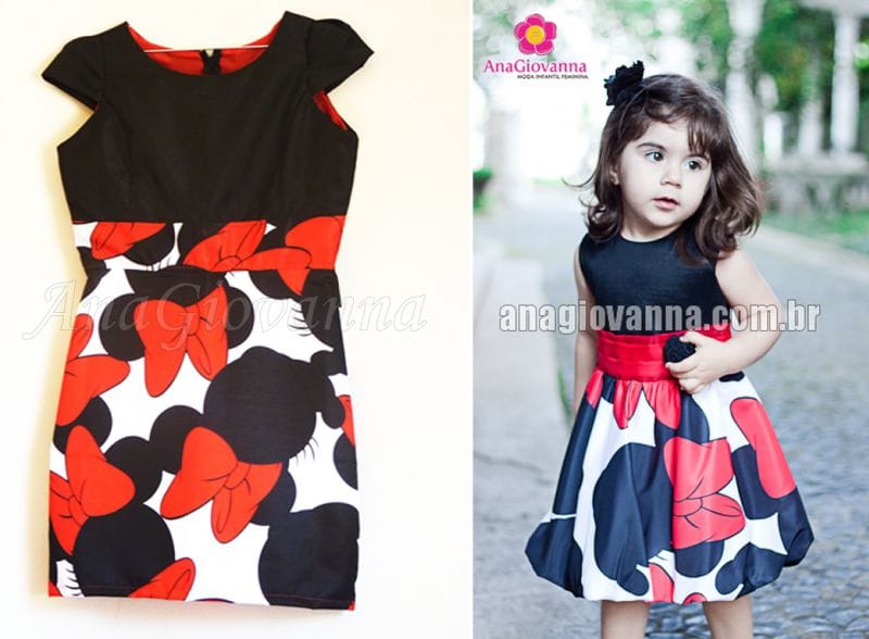 Vestidos Me e Filha da Minnie