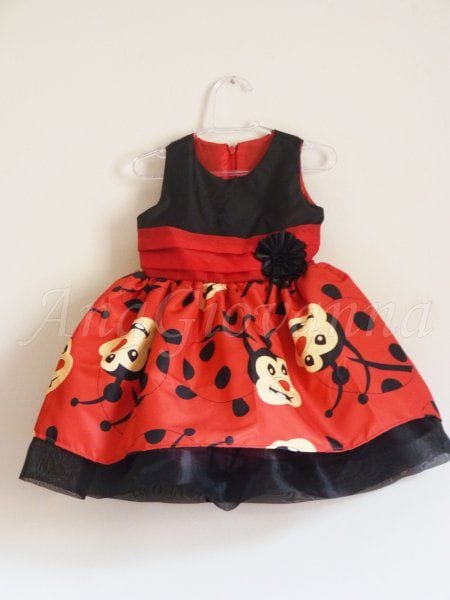 Vestido Joaninha Infantil Luxo