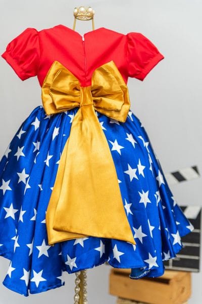 Vestido de festa Infantil da Mulher Maravilha