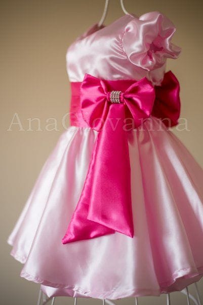 Vestido para Festa Infantil Princesa Rosa