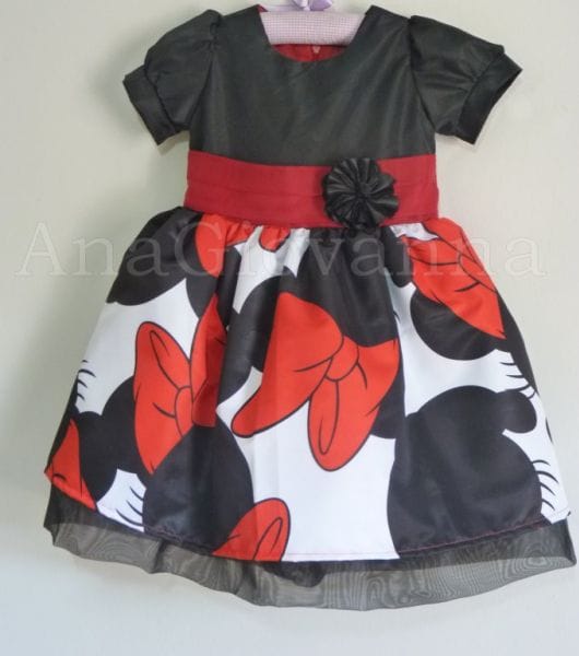 Vestido Infantil da Minnie Luxo