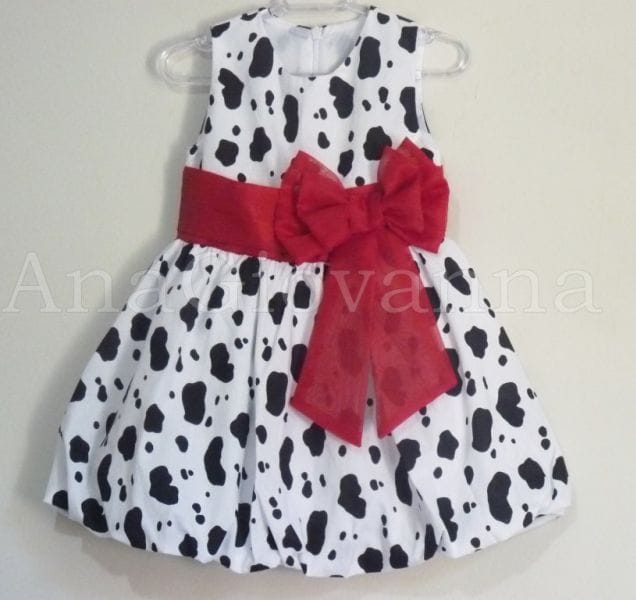 Vestido Infantil Fazendinha com Vermelho