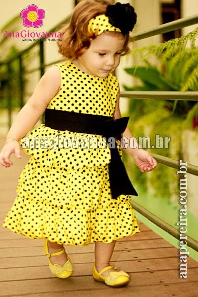 Vestido para Festa Infantil Abelhinha Balon