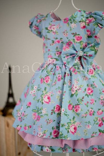 Vestido Floral Azul Infantil