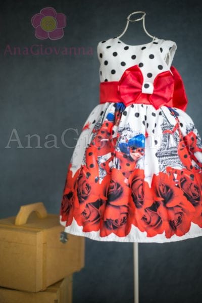 Vestido Aniversrio LadyBug para Festa Infantil