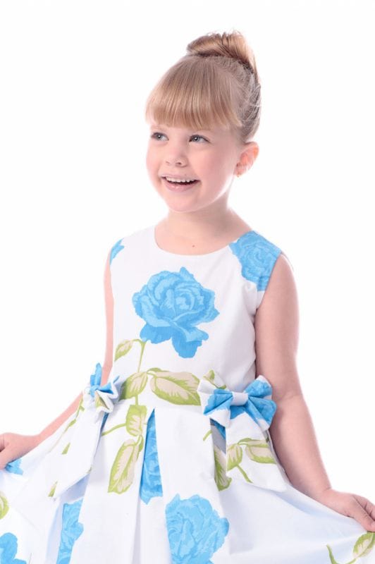 Vestido Floral Infantil Azul