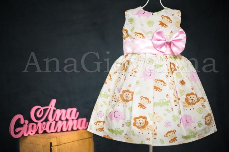 Vestido Infantil Safari para Festa de Aniversrio