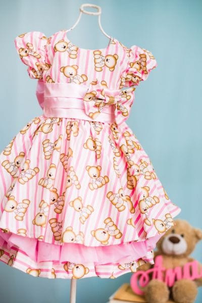 Vestido Infantil Ursinhos