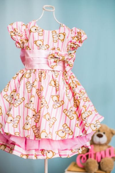 Vestido Infantil Ursinhos