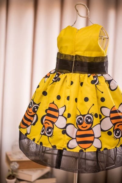 Vestido para Festa Infantil da Abelhinha Luxo