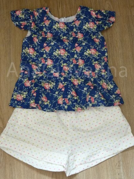 Conjunto Blusa e Short Infantil para Menina