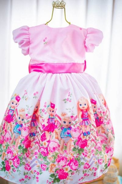 Vestido de Festa Infantil da Baby Alive