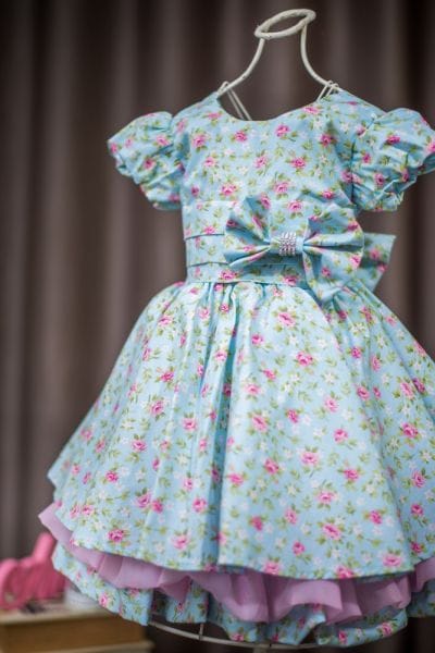 Vestido para Festa Infantil Florido