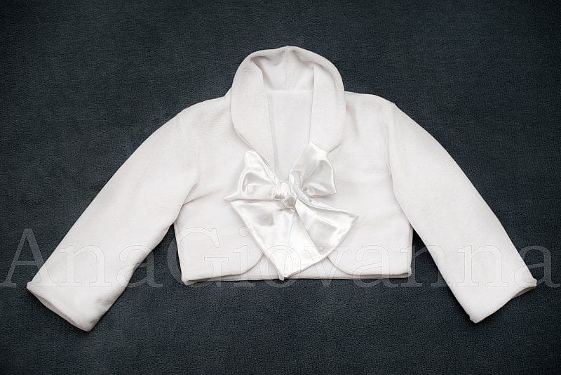 Bolero Branco Infantil Feminino