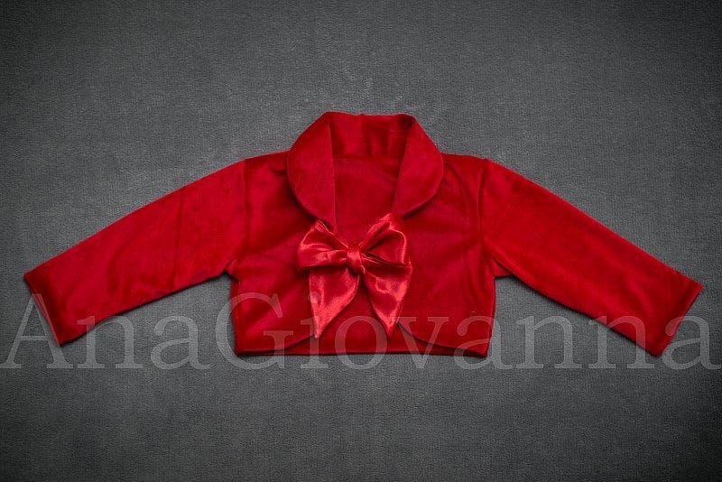 Bolero Infantil Vermelho de Plush