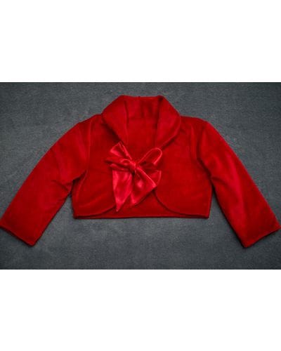 Bolero Infantil Vermelho de Plush