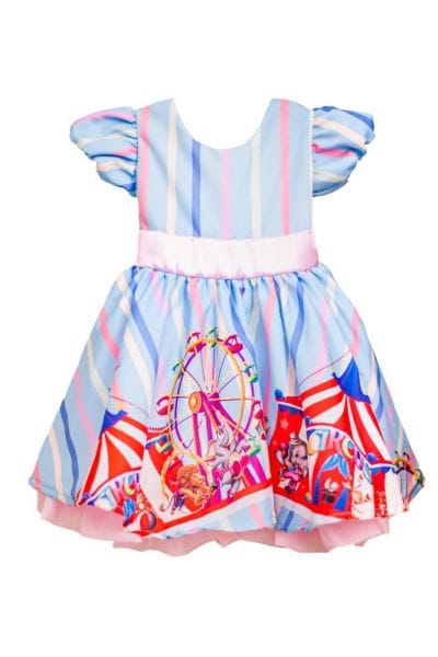 Vestido Infantil Circo Rosa