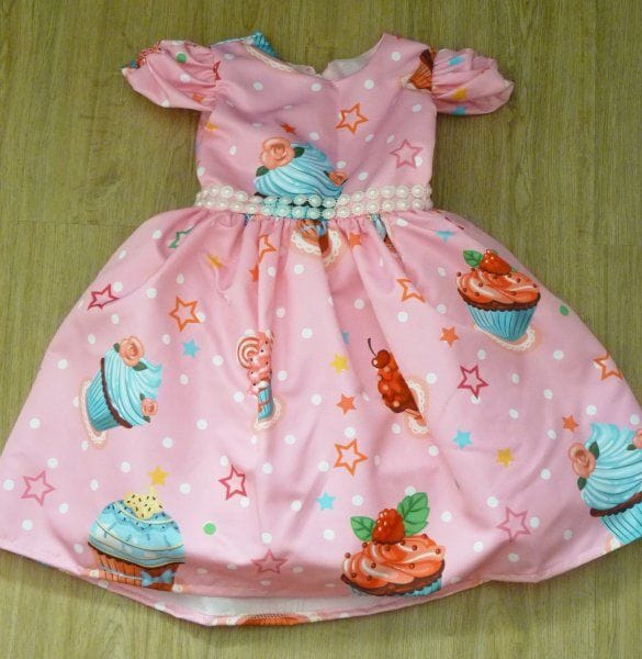 Vestido Infantil de Cupcake para festa