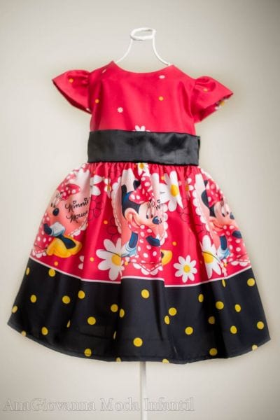 Vestido da Minnie Infantil para aniversrio