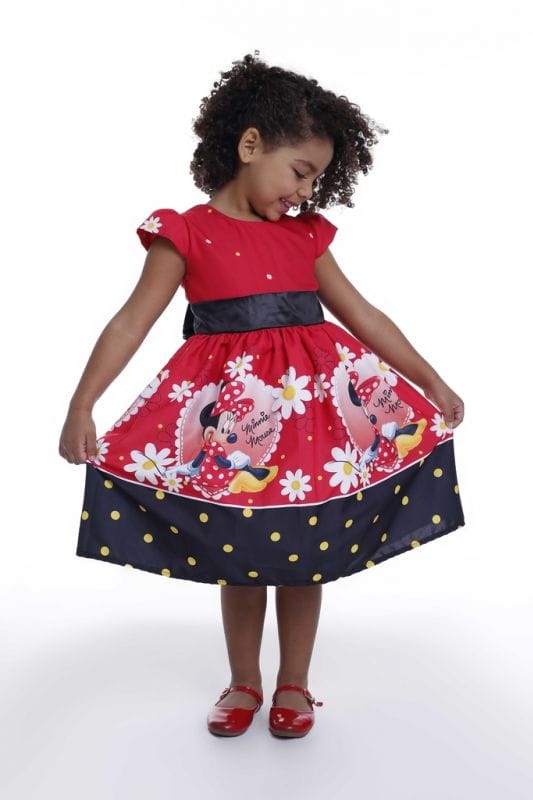 Vestido da Minnie Infantil para aniversrio