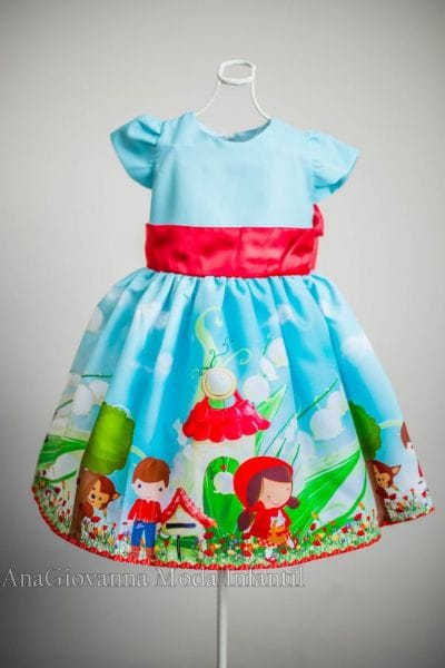 Vestido Infantil de Festa Chapeuzinho Vermelho