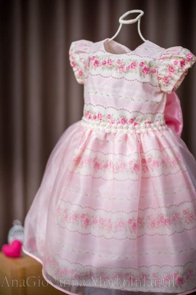 Vestido de Festa Infantil Princesa Floral