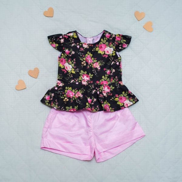 Roupa Infantil Feminina Conjunto Floral