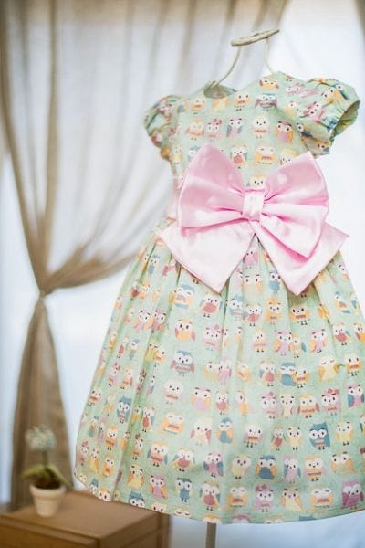 Vestido Infantil com Estampa de Corujinha