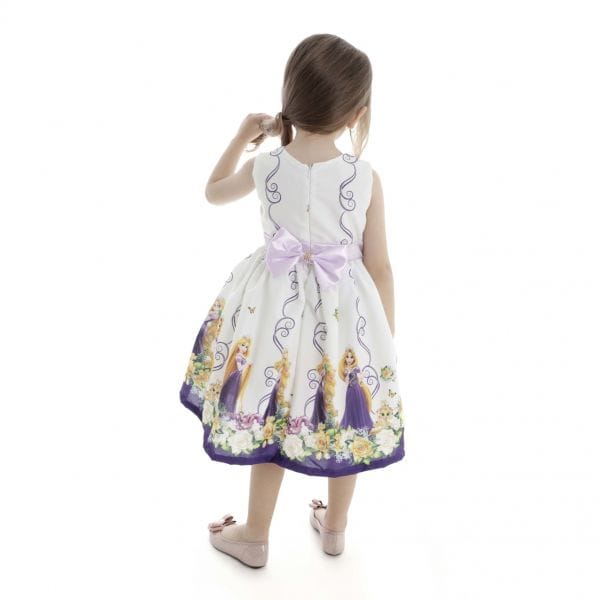 Vestido Infantil de Festa Rapunzel