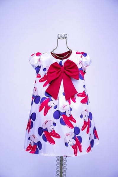 Vestido Infantil de Festa da Minnie Vermelha